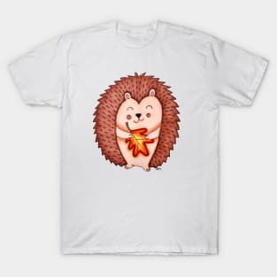 Cute Fall Hedgehog T-Shirt